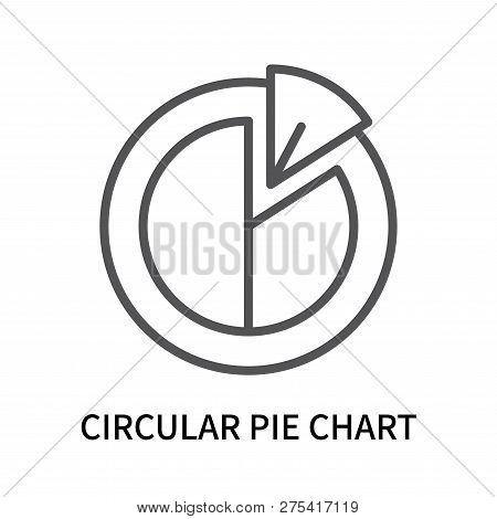 Circular Pie Chart Icon Isolated On White Background. Circular Pie Chart Icon Simple Sign. Circular 