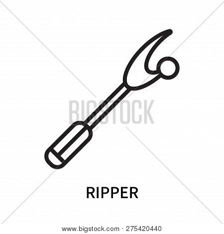 Ripper Icon Isolated On White Background. Ripper Icon Simple Sign. Ripper Icon Trendy And Modern Sym