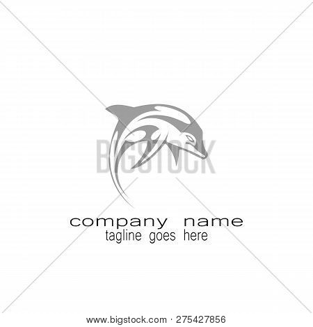 Creative Sample Design Logo Dolphin Animal Mamalia