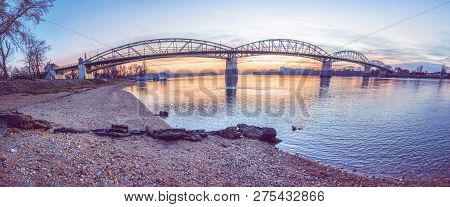 Maria Valeria Bridge Joins Esztergom In Hungary And Sturovo In Slovak Republic Across The Danube Riv