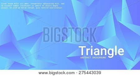 Triangle Background. Abstract Composition Of Triangular Pyramids. Minimal Geometric Background.  3d 