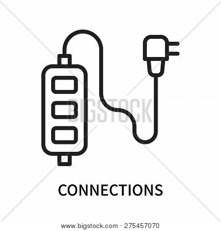 Connections Icon Isolated On White Background. Connections Icon Simple Sign. Connections Icon Trendy