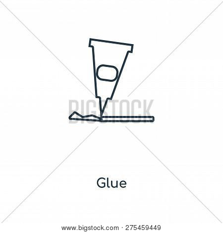 Glue Icon In Trendy Design Style. Glue Icon Isolated On White Background. Glue Vector Icon Simple An