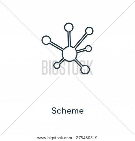 Scheme Icon In Trendy Design Style. Scheme Icon Isolated On White Background. Scheme Vector Icon Sim
