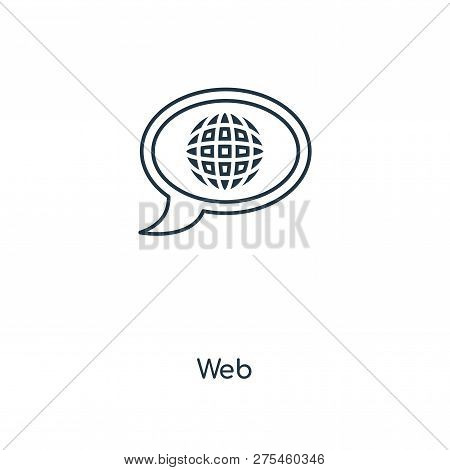 Web Icon In Trendy Design Style. Web Icon Isolated On White Background. Web Vector Icon Simple And M