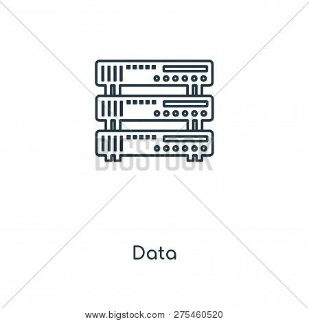 Data Icon In Trendy Design Style. Data Icon Isolated On White Background. Data Vector Icon Simple An