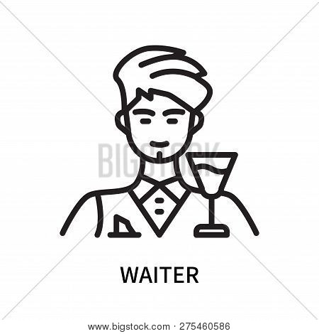 Waiter Icon Isolated On White Background. Waiter Icon Simple Sign. Waiter Icon Trendy And Modern Sym