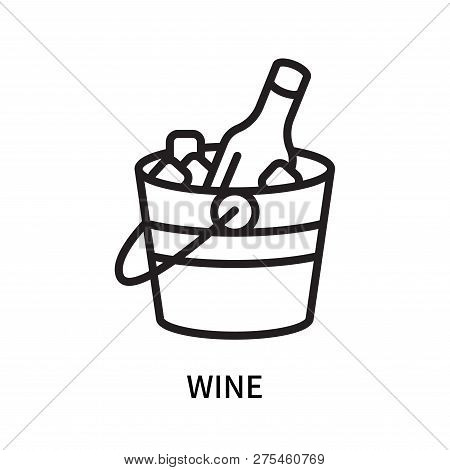 Wine Icon Isolated On White Background. Wine Icon Simple Sign. Wine Icon Trendy And Modern Symbol Fo