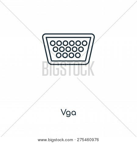 Vga Icon In Trendy Design Style. Vga Icon Isolated On White Background. Vga Vector Icon Simple And M