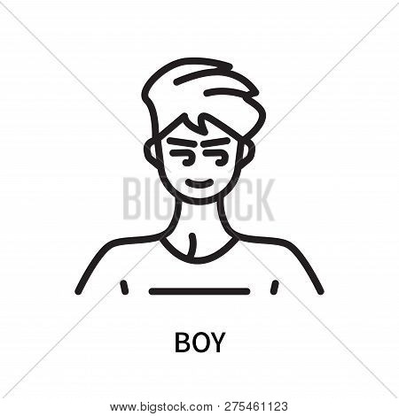 Boy Icon Isolated On White Background. Boy Icon Simple Sign. Boy Icon Trendy And Modern Symbol For G