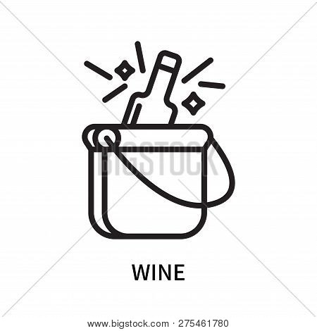 Wine Icon Isolated On White Background. Wine Icon Simple Sign. Wine Icon Trendy And Modern Symbol Fo