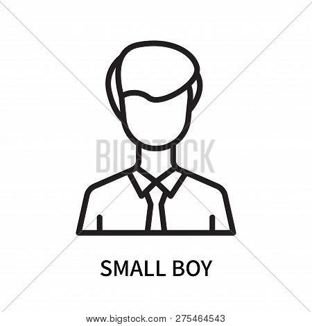 Small Boy Icon Isolated On White Background. Small Boy Icon Simple Sign. Small Boy Icon Trendy And M