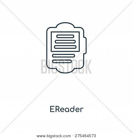Ereader Icon In Trendy Design Style. Ereader Icon Isolated On White Background. Ereader Vector Icon 