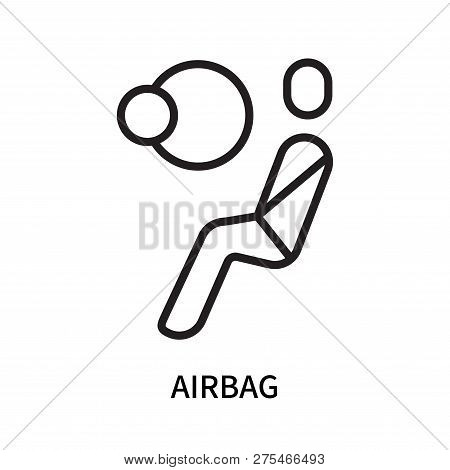 Airbag Icon Isolated On White Background. Airbag Icon Simple Sign. Airbag Icon Trendy And Modern Sym