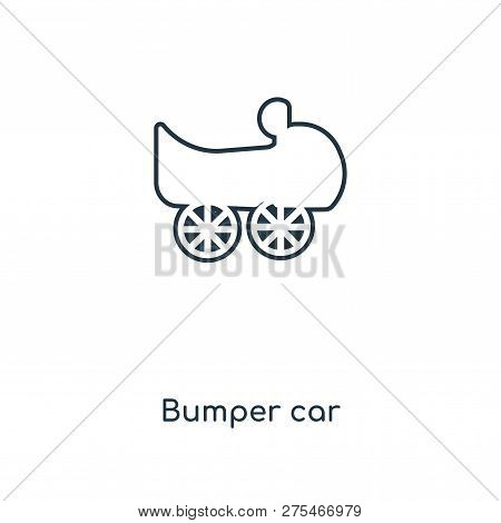 Bumper Car Icon In Trendy Design Style. Bumper Car Icon Isolated On White Background. Bumper Car Vec