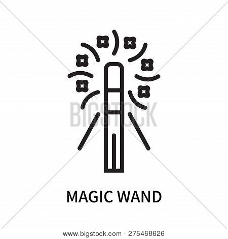 Magic Wand Icon Isolated On White Background. Magic Wand Icon Simple Sign. Magic Wand Icon Trendy An