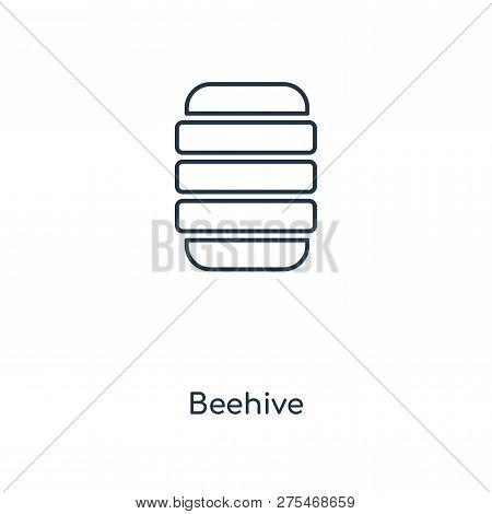 Beehive Icon In Trendy Design Style. Beehive Icon Isolated On White Background. Beehive Vector Icon 