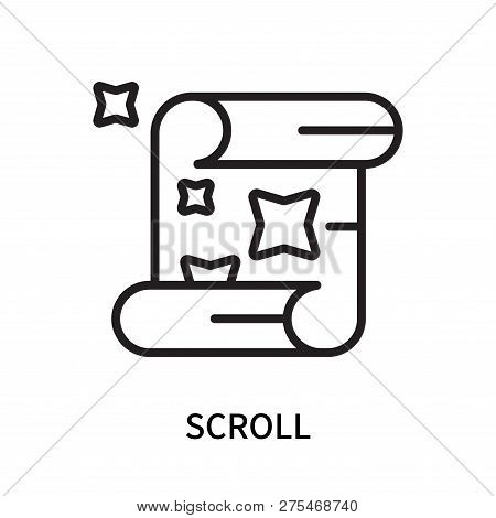 Scroll Icon Isolated On White Background. Scroll Icon Simple Sign. Scroll Icon Trendy And Modern Sym