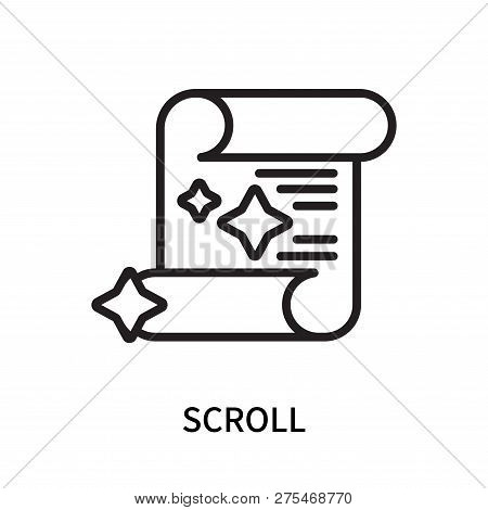 Scroll Icon Isolated On White Background. Scroll Icon Simple Sign. Scroll Icon Trendy And Modern Sym