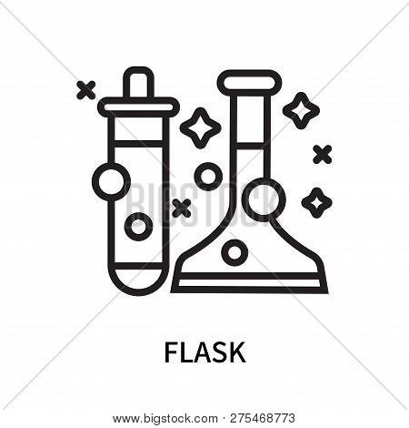 Flask Icon Isolated On White Background. Flask Icon Simple Sign. Flask Icon Trendy And Modern Symbol