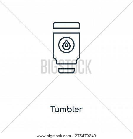 Tumbler Icon In Trendy Design Style. Tumbler Icon Isolated On White Background. Tumbler Vector Icon 