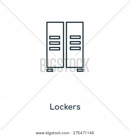 Lockers Icon In Trendy Design Style. Lockers Icon Isolated On White Background. Lockers Vector Icon 