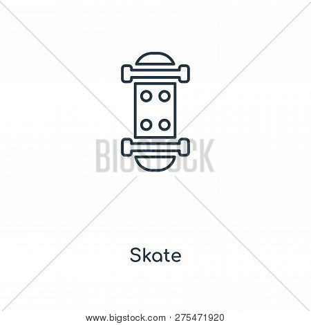Skate Icon In Trendy Design Style. Skate Icon Isolated On White Background. Skate Vector Icon Simple