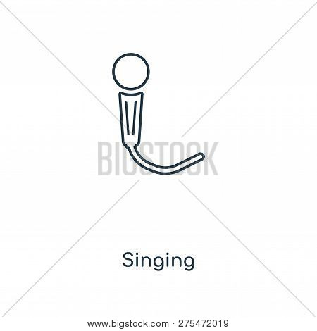 Singing Icon In Trendy Design Style. Singing Icon Isolated On White Background. Singing Vector Icon 