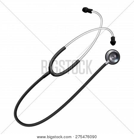 Phonendoscope Icon. Realistic Illustration Of Phonendoscope Vector Icon For Web Design Isolated On W