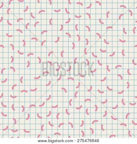 Memphis Seamless Pattern. Retro Fashion 80-90s. Trendy Repetitive Backgrounds