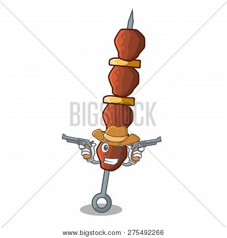 Cowboy Chickin Shish With Sticks A Cartoon