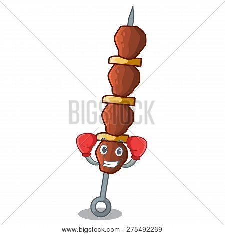 Boxing Chickin Shish With Sticks A Cartoon