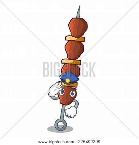 Police Chickin Shish With Sticks A Cartoon