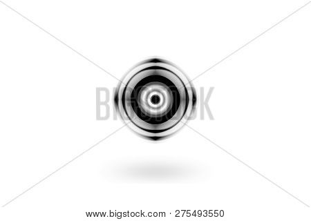 Black And White Eye Effect With Sound Waves Oscillating, Abstract Background
