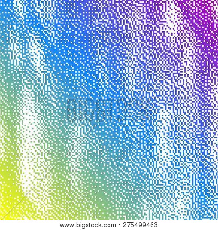 Holi. Hindu Spring Festival. Rainbow Gradient Background. Pixel Grunge Texture. White Background