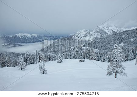 View Of Nassfeld Ski Resort, Austrian Alps