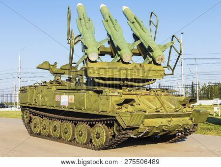 Tula, Russia - August 8: The Self-propelled Launcher (air Defense Systems) 