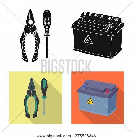 Vector Design Of Electricity And Electric Symbol. Set Of Electricity And Energy Vector Icon For Stoc
