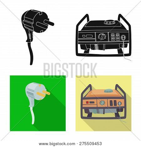 Vector Design Of Electricity And Electric Icon. Set Of Electricity And Energy Vector Icon For Stock.
