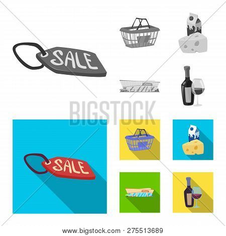 Isolated Object Of Food And Drink Icon. Set Of Food And Store Stock Vector Illustration.