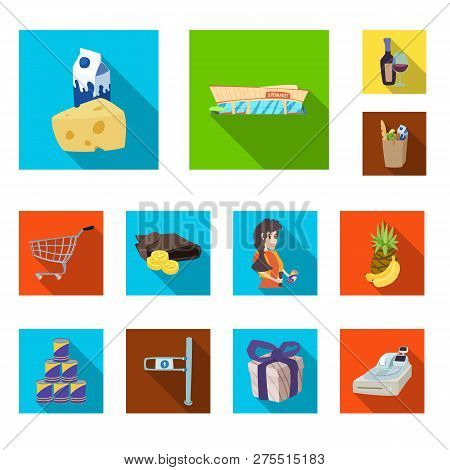 Vector Illustration Of Food And Drink Sign. Set Of Food And Store Vector Icon For Stock.