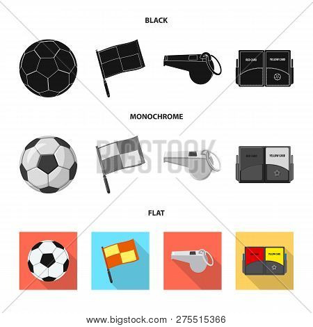 Vector Design Of Soccer And Gear Symbol. Collection Of Soccer And Tournament Vector Icon For Stock.