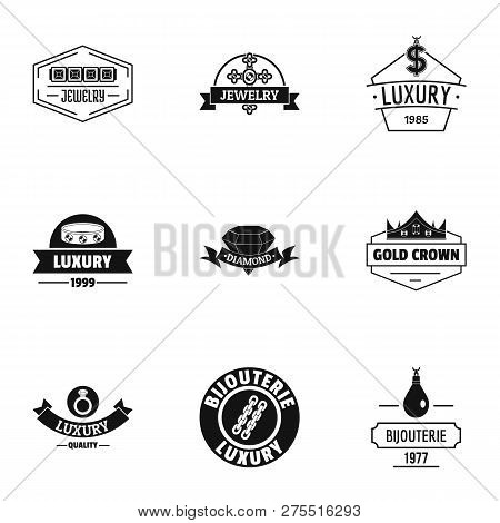 Lux Oil Logo Set. Simple Set Of 9 Lux Oil Logo For Web Isolated On White Background