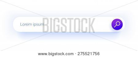 Search String. Input Field. Web Design. The Magnifying Glass Icon In The Fashion Purple Color Gradie