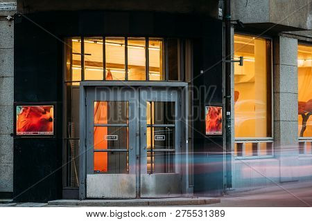 Helsinki, Finland - December 7, 2016: Entrance To Galleria Sinne. Sinne Is A Venue For Finnish And I