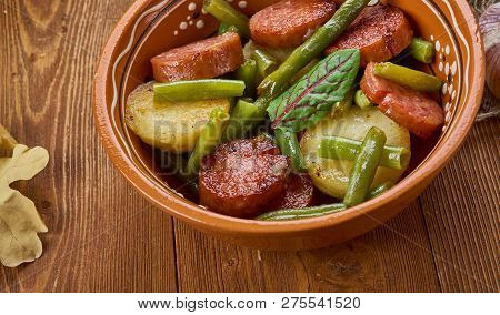 Kielbasa Green Bean And Potato Casserole