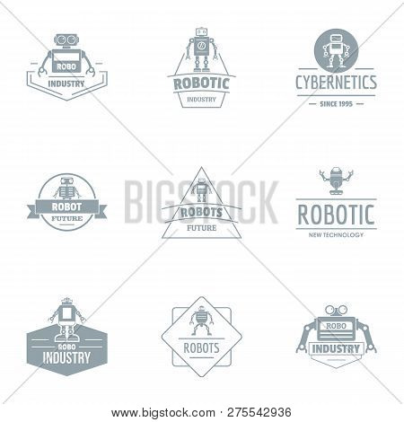 Industrial Boom Logo Set. Simple Set Of 9 Industrial Boom Logo For Web Isolated On White Background