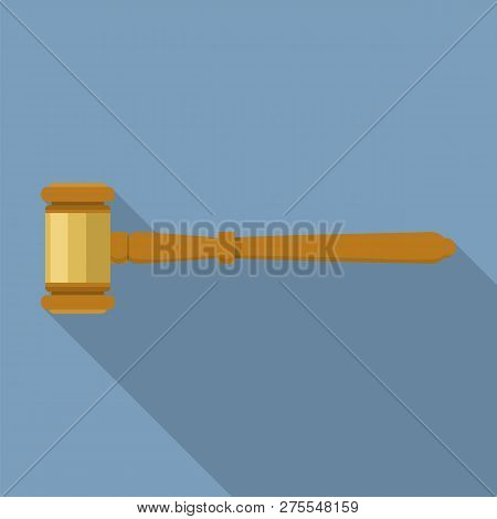 Legal Judge Gavel Icon. Flat Illustration Of Legal Judge Gavel Icon For Web Design