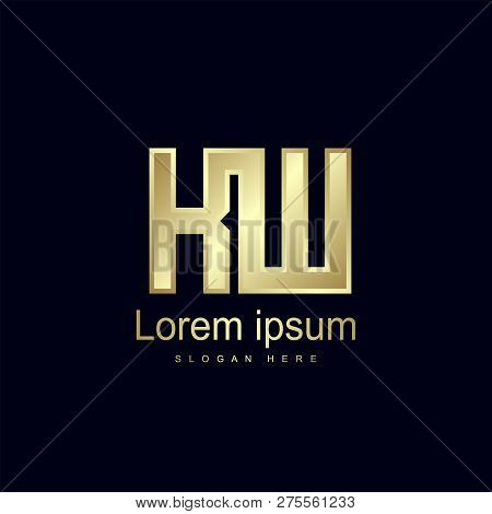 Initial Letter Kw Logo Template Vector Design