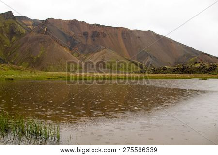 Landmannalaugar Area Landscape, Fjallabak Nature Reserve, Iceland. Colored Mountains